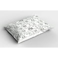 thumbnail image 2 of Periodic Table Pillow Sham Set of 2, Life Smart Inspired Chemistry Themed Elements in Squares Print, Quality Microfiber Bedding Item for All Seasons, 26" x 20", Dark Grey and White, by Ambesonne, 2 of 3