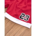 thumbnail image 6 of iixpin Kids Boys Soccer Jersey Outfits Basketball Football Training Suit Tank Vest with Shorts Red 4-5, 6 of 7