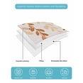 thumbnail image 5 of Quilts Twin Size Bedding Set, Orange Ombre Botanical Lightweight Quilted Comforter, Watercolor Country Leaf Rustic Soft Reversible Bedspread Coverlet with Pillow Covers for All Season, 68" x 86", 5 of 7