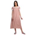 thumbnail image 1 of Moomaya Nightdress de Nuit en Coton Imprimé pour Femmes à Manches Courtes, 1 of 5