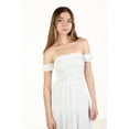 thumbnail image 3 of Ragstock White Over The Shoulder Tiered Maxi Dress, 3 of 4