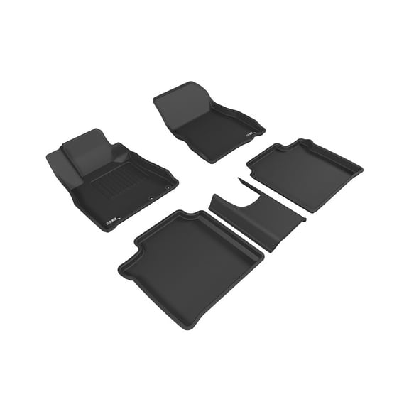 3D MAXpider Custom Fit Kagu Floor Mat (Black) Compatible with Nissan Versa Note 2014-2019 - Full Set