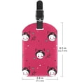 thumbnail image 6 of Square 2Pack PU Leather Doodle Geisha Cruise Luggage Tag with Privacy Cover and Name ID Tag for Travel Handbags Backpacks Luggage Tags, 6 of 6