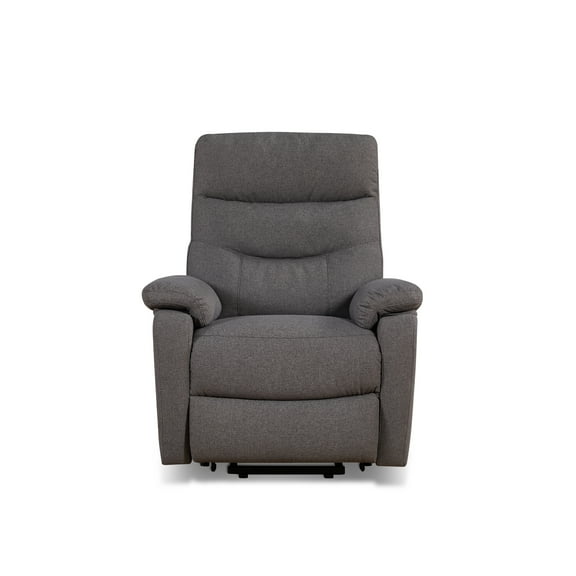 Contemporary Lift Chair Recliner with Grey Fabric Upholstery