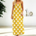 thumbnail image 5 of DHFJKG Womens Backless Maxi Dresses Casual Polka Dot Spaghetti Straps Loose Fit Scoop Neck Beach Sundress Trendy Dresses, 5 of 6