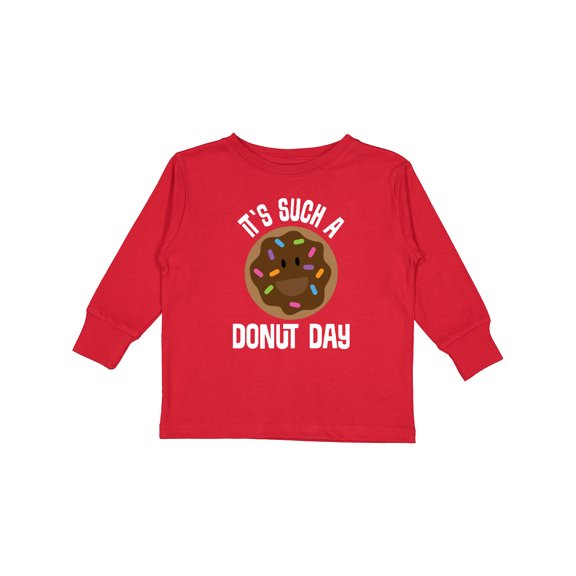 Inktastic Donut Lover Doughnut Day Boys or Girls Long Sleeve Toddler T-Shirt