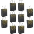 thumbnail image 1 of unbranded 10Ud Bolsas De Papel Para Regalos Negras Con Asa Ideal Para Fiestas Y Eventos, 1 of 8
