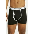 thumbnail image 2 of Knocker Men's Multi Colors Cotton & Spandex Stretch Boxer Briefs Underwear (BlackB/H Grey/Navy/BlackW, S), 2 of 5