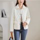 thumbnail image 3 of Chaqueta de plumón para mujer, abrigo corto acolchado con solapa, ligero, cálido, suelto, sencillo, informal, elegante, con botones, abrigo de invierno para mujer, 3 of 5
