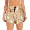 thumbnail image 2 of Goofa Autumn and Thanksgiving Printed Women 2 in 1 Running Shorts,Quick Dry Athletic Workout Shorts,High Waisted Athletic Shorts with Liner Pockets-Small, 2 of 9
