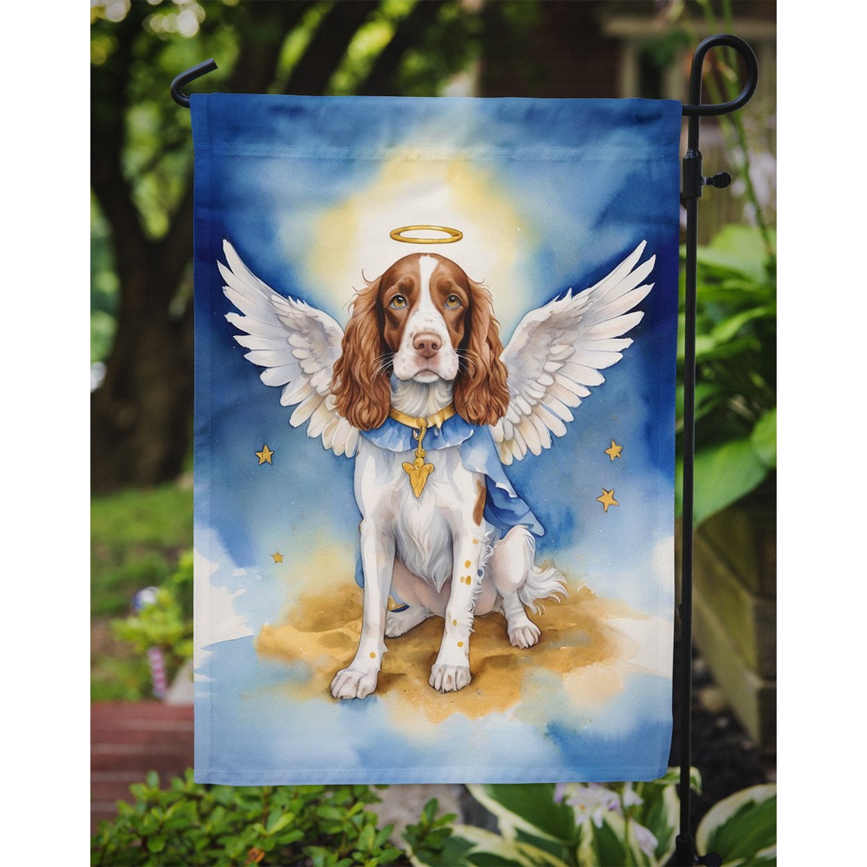 Welsh Springer Spaniel My Angel Garden Flag 11.25 in x 15.5 in