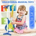 thumbnail image 2 of Set de guitarra musical y micrófono Contixo TG4 para niños azul, 2 of 7