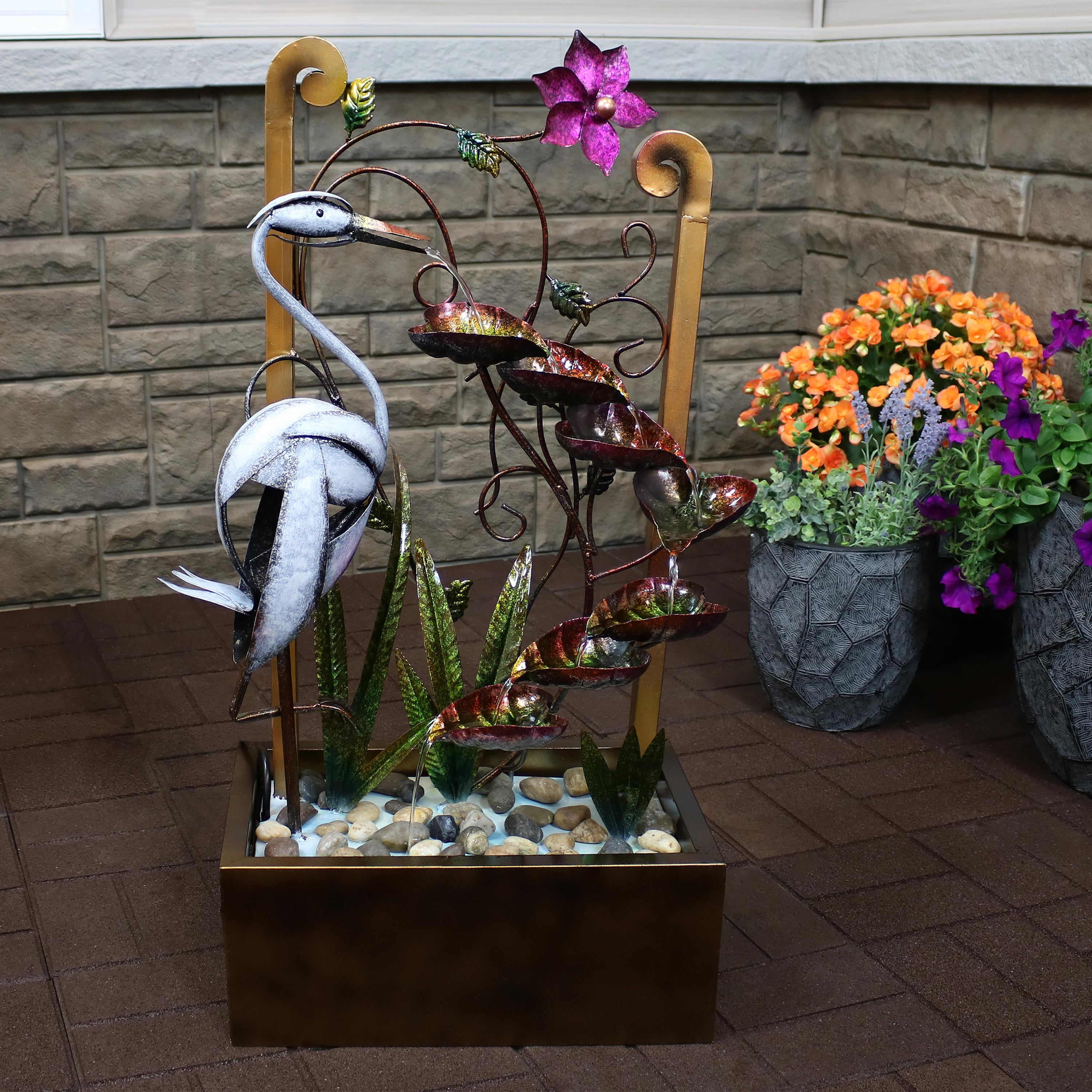 new solar power water fountain pump bird fountain water floating on outdoor decorative water fountains