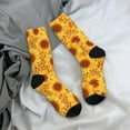 thumbnail image 5 of Fuzoiu Vintage Leopard Print Sunflower Print Athletic Crew Socks for Men & Women,Casual Crew Socks,Above Ankle Crew Socks for Business, Casual, 5 of 6