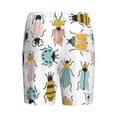 thumbnail image 2 of Lsque Colorful Insects Mens Sleep Pajama Shorts,Short Pajama Pants, Cotton Ultra-Soft Knit-XX-Large, 2 of 9