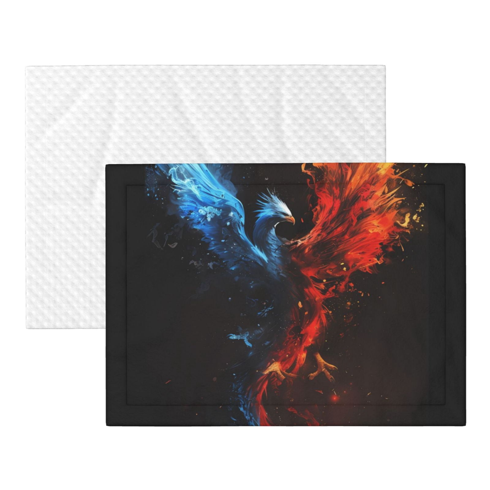Naloa Red And Blue Fire Bird Dog Blanket, 3 Sizes Cat Blanket for Indoor Cats Large Medium Small Dog Gifts-Medium