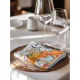thumbnail image 6 of Orange Pumpkin Gnomes Fall Cloth Napkins Set of 8 Reusable Dinner Napkins, Branches Thanksgiving Leaves Wooden Cocktail Napkin Washable Table Napkins for Wedding/Holiday Party/Baby Shower 20"x20", 6 of 7