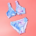 thumbnail image 5 of ATOGUTA Juniors Swimsuits for Teen Girls Sling Tie-Dye Print Beach Cute Bikini Suit Blue, Sizes 3T-8, 5 of 5