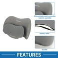 thumbnail image 2 of Almohada de Soporte Lumbar para Automóvil Única y Transpirable, Almohada de Cabeza de Cuello de Espuma Viscoelástica, Diseño Ergonómico 23x31x12.5cm Gris 1 Juego, 2 of 6