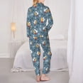 thumbnail image 6 of Goofa Surf Shark Printed Women’s 2 Piece Pajama Set Super,Pajamas Women's Long Sleeve Sleepwear Soft Button Down Loungewear Pjs Lounge Set Nightwear-Medium, 6 of 9