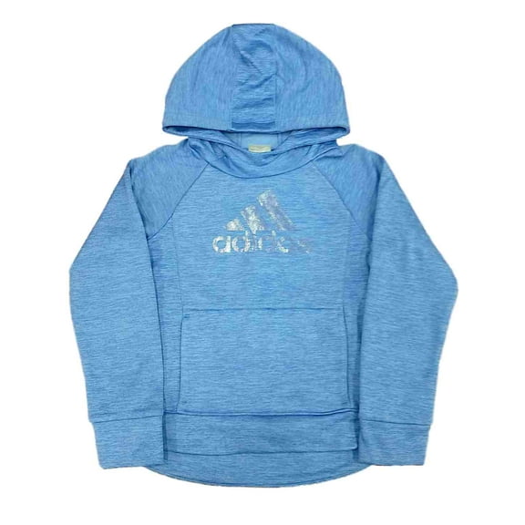 Adidas Girls Blue Lilac Shimmer Hoodie Sweatshirt Jacket 4