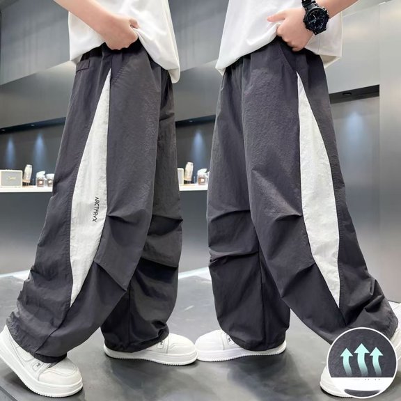 Cargo Pants for Boys Jogger Waist with Pocket Classic Fit Active Pants Casual Pants for Boys 6-7 Years