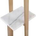 thumbnail image 3 of Cosmo Shelf Contemporary, Glam Floor Lamp in White Marble and Gold Metal with White Linen Shade by LumiSource, 3 of 8