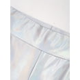 thumbnail image 5 of Xnihocha Kids Girls Boys Dance Trousers Pants Shiny Metallic Flared Pants Ruffle Bell Bottom Streetwear Colorful Silver 16, 5 of 7
