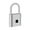 Silver, variant on Keyless Smart USB Charging Fingerprint Lock Padlock Waterproof Door Unlock Portable Anti-theft