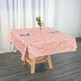 thumbnail image 6 of Efavormart 54"x54" Polyester Square Tablecloth With Gold Foil Geometric Pattern - Perfect for Wedding, Home Décor, Parties, Events, Holiday Parties, Banquet, and Decoration -  Dusty Rose, 6 of 11