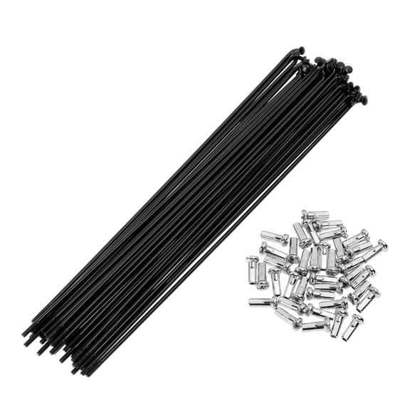 38 Set 14G Bicycle Spokes 180mm Bike Wheel Spokes Carbon Steel Black