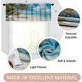 thumbnail image 2 of 2 Pack Valances Window Treatments, Summer Beach Ocean Plants Blue Sea Blackout Drapes Adjustable Curtain for Windows Living Room Kitchen Over Sink, 18x52 Inch Rod Pocket Valances, 2 of 6