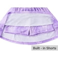 thumbnail image 6 of Cooltree Trendy Girl Skort - Soft Lavender Purple Gradient White Bow Print Summer Skirts with Shorts Size 8, 6 of 7