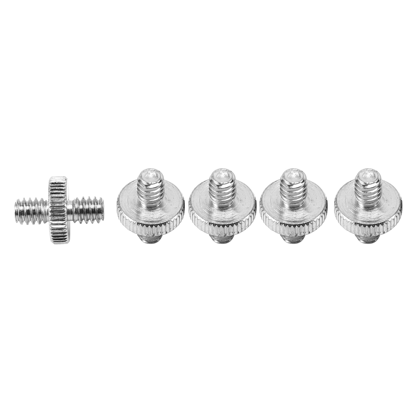 5 Pieces 1/4 inch Male to 1/4 inch Male Metal Threaded Screw Adapter