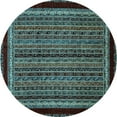 thumbnail image 1 of Ahgly Company Indoor Round Abstract Light Blue Modern Area Rugs, 7' Round, 1 of 4