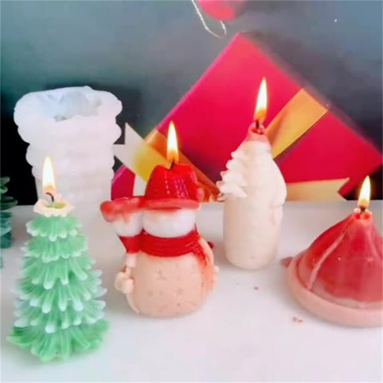 3d Christmas Snowman Christmas Tree Silicone Candle Mold Diy Gypsum Soap  Resin Ice Mould Candle Making Tool Christmas Decor Gift - AliExpress