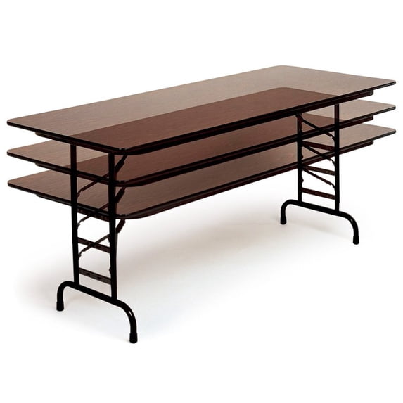 Correll Rectangle Melamine Adjustable Height Folding Table