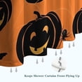thumbnail image 6 of Halloween Black Pumpkins and Bats Shower Curtain 84"x72" ,Bathroom Decorative Shower Curtains Set with 12 Hooks,Modern Waterproof Washable Shower Curtain, 6 of 6
