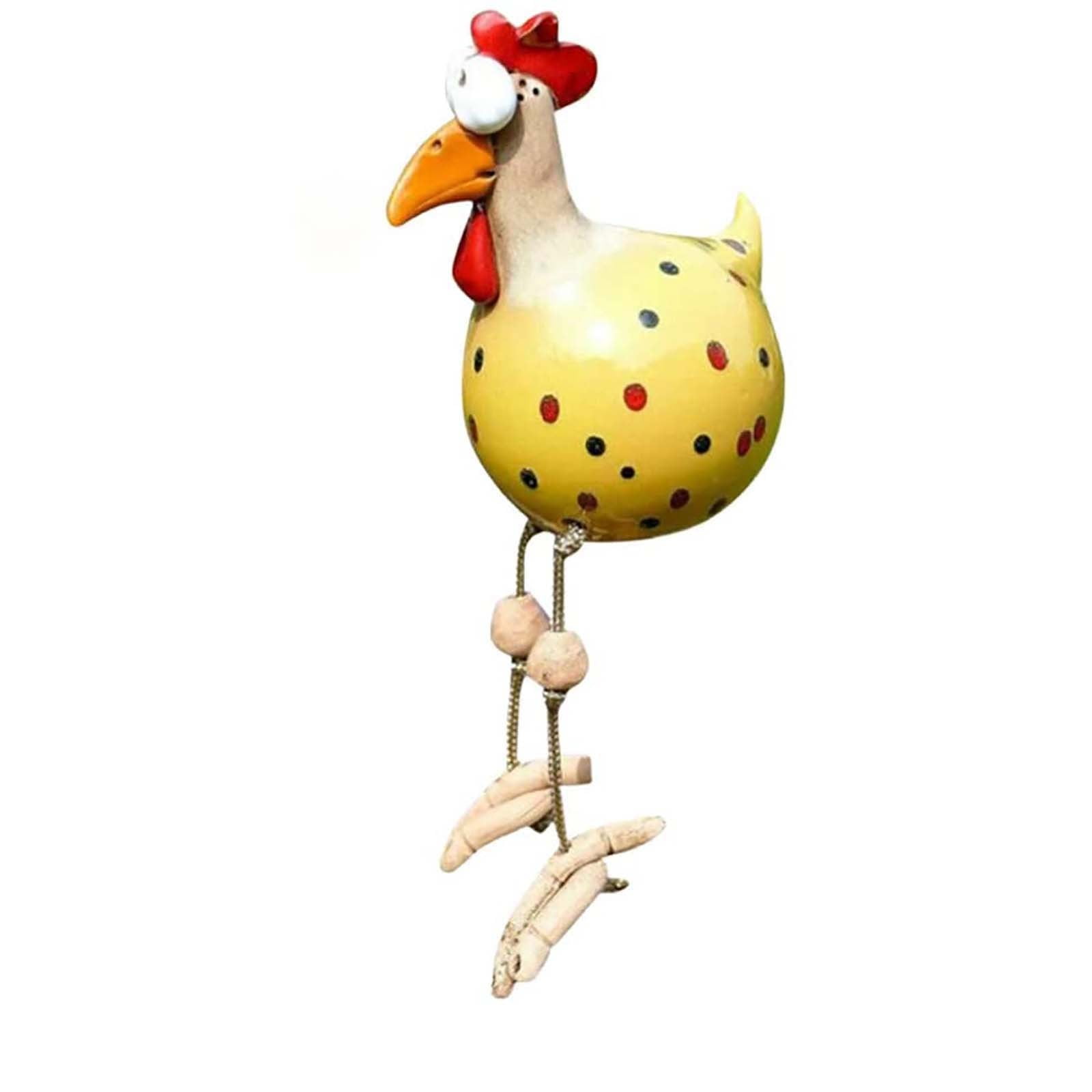 Guess What Chicken Metal Yard Art Rusty Farm Decor 