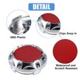 thumbnail image 4 of 64 mm de diámetro, 4 clips, cubiertas para tapacubos centrales de neumáticos de rueda para coche, tono plateado, rojo, paquete de 4, 4 of 6
