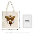 thumbnail image 3 of Elegant Canvas Tote Bag featuring a detailed golden butterfly and radiant sun design perfect for shopping travel and parties, 3 of 4