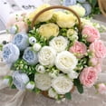 thumbnail image 5 of WZXPWT Rose Artificial Maple Branch Bouquet, Home Wedding Decoration, Rose Wall Greenery (Vase Not Included), 5 of 6