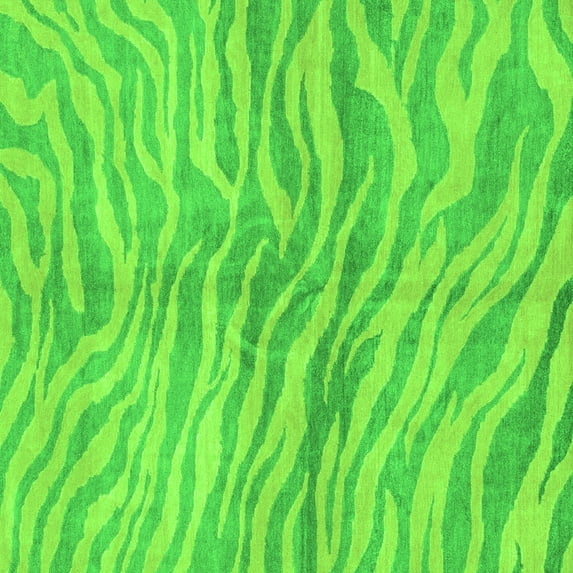 Ahgly Company Indoor Square Animal Green Modern Area Rugs, 4' Square