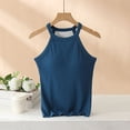 thumbnail image 4 of Tank Tops for Women Sleeveless Halter Tank Tops Built in Bra Slim Fitted Sports Bra Running Tops for Women, 4 of 5