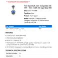 thumbnail image 2 of Front Upper Ball Joint - Compatible with 1999 - 2023 Ford F-350 Super Duty 4WD 2000 2001 2002 2003 2004 2005 2006 2007 2008 2009 2010 2011 2012 2013 2014 2015 2016 2017 2018 2019 2020 2021 2022, 2 of 2