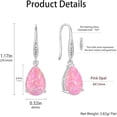 thumbnail image 6 of Opal Earrings 925 Sterling Silver Celtic Knot Hook Teardrop Earring 8X12mm Solitaire Gemstone October Birthstone Jewelry Gift for Women, 6 of 6
