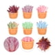 thumbnail image 2 of mini suculentas artificiales en maceta para decorar el hogar., 2 of 5