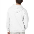 thumbnail image 4 of Hanes Ultimate Cotton Men's Fleece Pullover Hoodie, Warm Comfortable Hooded Sweatshirt, White, M, 4 of 6