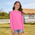 thumbnail image 5 of Y-Sunset Boys Hooded Long Sleeve Rash Guard Swim Shirt, Youth Kids UPF 50+ Fishing Shirt, Sun Protection Hiking Beach Hoodie 15-16 Years&Pink, 5 of 6