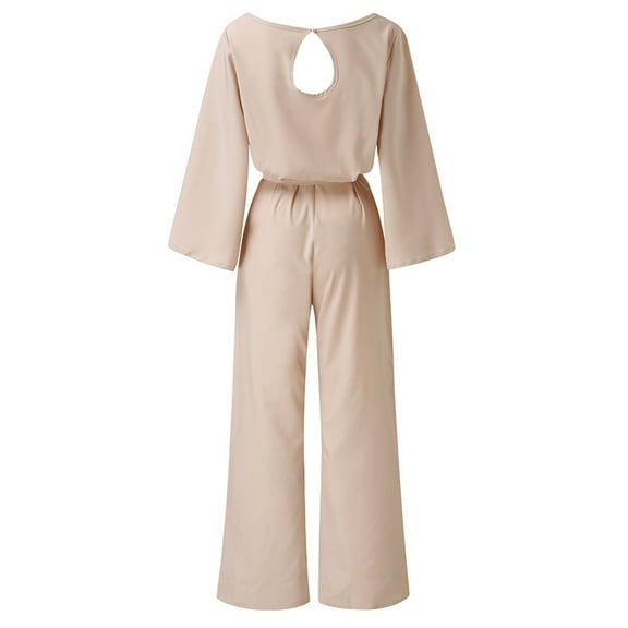 Clearance!NMMUED Dressy Jumpsuits for Women, One Piece Jumpsuits for Women, Cotton Jumpsuits for Women, Formal Jumpsuits for Women, Elegant Jumpsuits for Women, Beige L